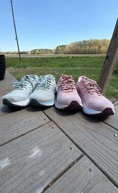 ASICS Women's Gel-Kayano 29 Running Shoes Bundle Size 8 Blue & Pink